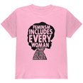 thumbnail image 1 of Feminism Includes Every Woman Youth T Shirt Light Pink Youth X-SM, 1 of 1