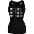 thumbnail image 1 of Feminism My Body My Rules My Choice Juniors Soft Tank Top Black X-LG, 1 of 1