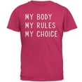thumbnail image 1 of Feminism My Body My Rules My Choice Mens T Shirt Pink 2XL, 1 of 1