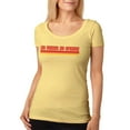 thumbnail image 1 of Feminism No Uterus No Opinion 70's Vintage Style Womens Soft Scoop T Shirt Yellow Haze X-LG, 1 of 1