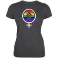 thumbnail image 1 of Feminism Raised First 70's Retro Sun Gay Flag Juniors Soft T Shirt Deep Heather MD, 1 of 1