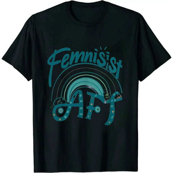 Feminist AF Retro Vintage 60s 70s Style Women Feminism Cute T-Shirt