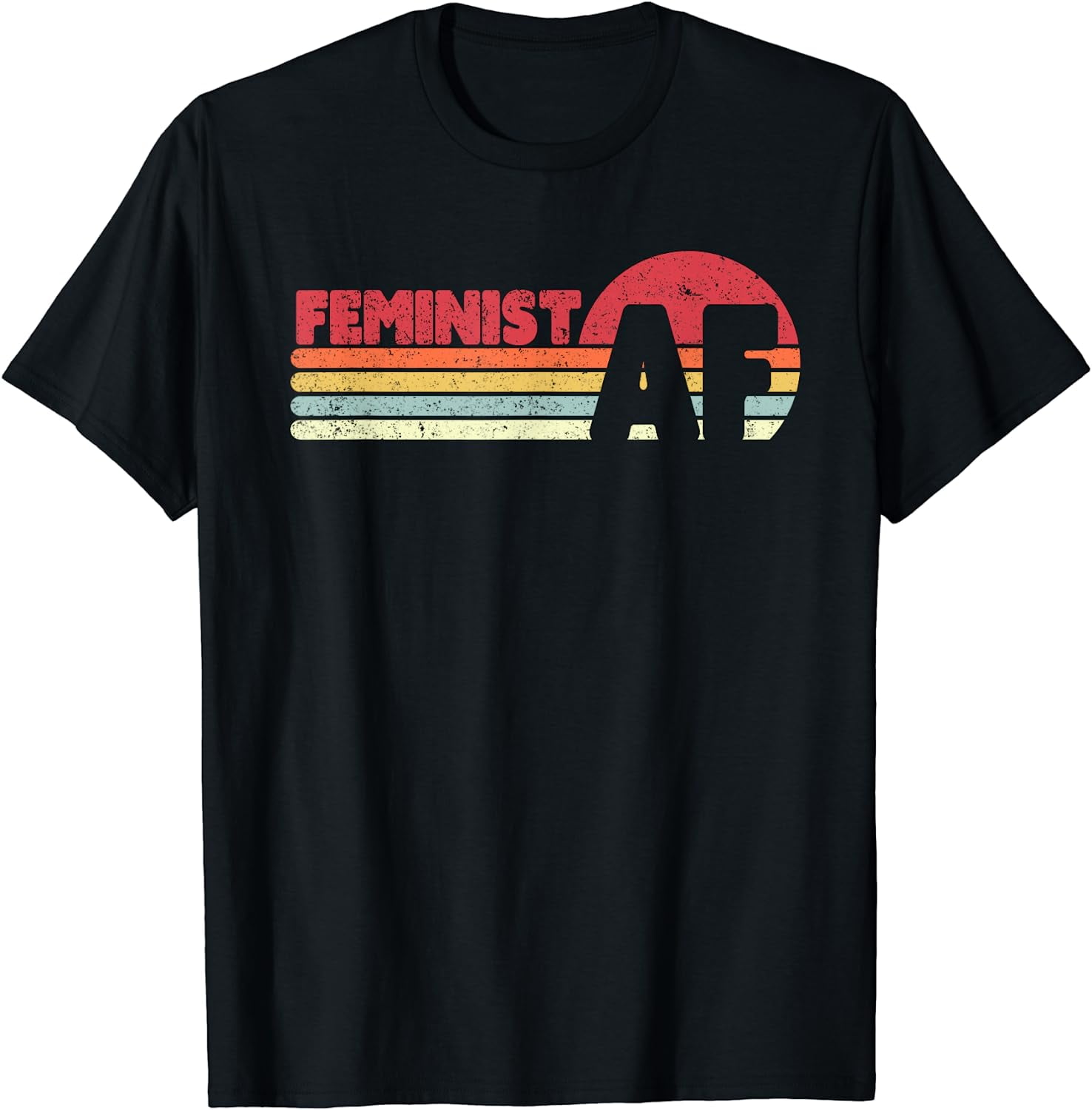 Feminist AF T Shirt. Retro, Vintage 70's Feminism Shirt. - Walmart.com