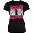 thumbnail image 1 of Feminist Activist This Kitty Grabs Back Juniors Soft T Shirt Black LG, 1 of 1