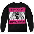 thumbnail image 1 of Feminist Activist This Kitty Grabs Back Youth Sweatshirt Black YXL, 1 of 1