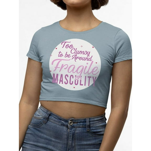 Feminist Anti-Toxic Masculinity Crop Tee Women's