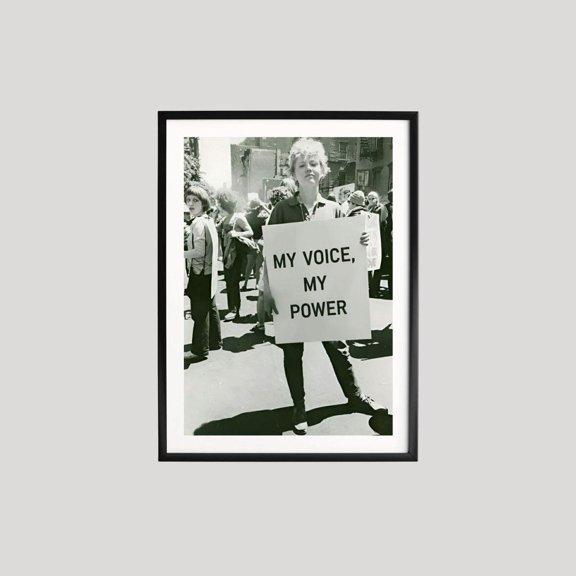 Feminist Black and White Empowerment Wall Art Fine Art Activist Photography Museum Quality Wall Decor, Unframed Poster