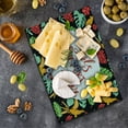 thumbnail image 1 of Feminist Cutting Board, Tropical Monstera Leaves and Parrots Themed Background and Girl Words, Decorative Tempered Glass Cutting and Serving Board, Small Size, Multicolor, by Ambesonne, 1 of 1