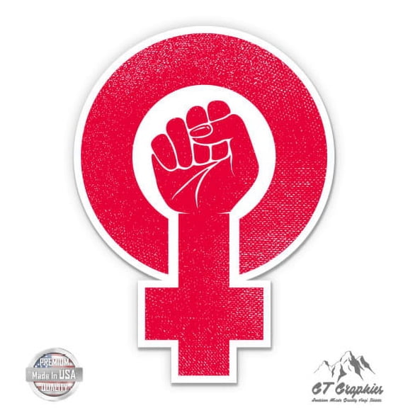 Feminist Fist - 5" Vinyl Sticker - For Car Laptop I-Pad - Waterproof Decal