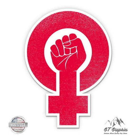 Feminist Fist - 5" Vinyl Sticker - For Car Laptop I-Pad - Waterproof Decal
