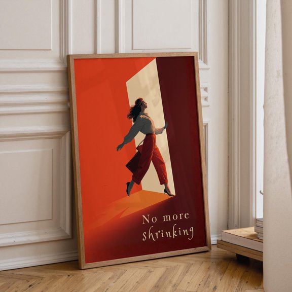 Feminist No More Shrinking S Rights Quote Empowerment Activist Kwc Classic Art Poster , Poster Print Only