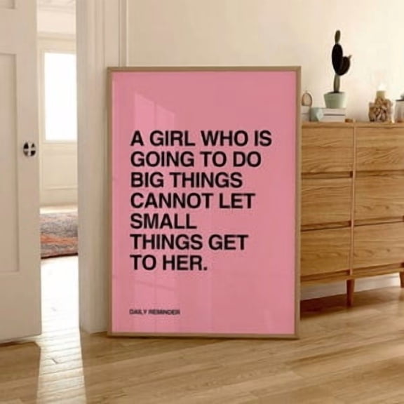 Feminist Pink Typography Poster, Poster Home Decor, Poster Only