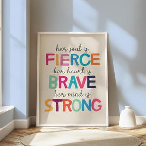 Feminist Rainbow Typography Poster, 16x24 UNFRAMED