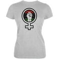 thumbnail image 1 of Feminist Raised First 70's Retro Sun Afro-American flag Juniors Soft T Shirt Heather MD, 1 of 1