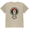 thumbnail image 1 of Feminist Raised First 70's Retro Sun Afro-American flag Youth T Shirt Sand YMD, 1 of 1