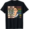 thumbnail image 1 of Feminist Ruth Bader Ginsburg RBG Quote Girl With Book Women T-Shirt Black Medium, 1 of 4