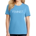 thumbnail image 1 of Feminist Shirt Feminism Graphic Tees for Women Casual Summer Tops Aquatic Blue (2XL), 1 of 4