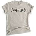 thumbnail image 1 of Feminist Shirt, Unisex Women's Men's Shirt, Feminism Shirt, Light Silk Gray, X-Small, 1 of 6