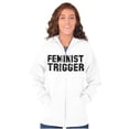 thumbnail image 1 of Feminist Trigger Equality Movement Zip Hoodie Sweatshirt Women Brisco Brands S, 1 of 5