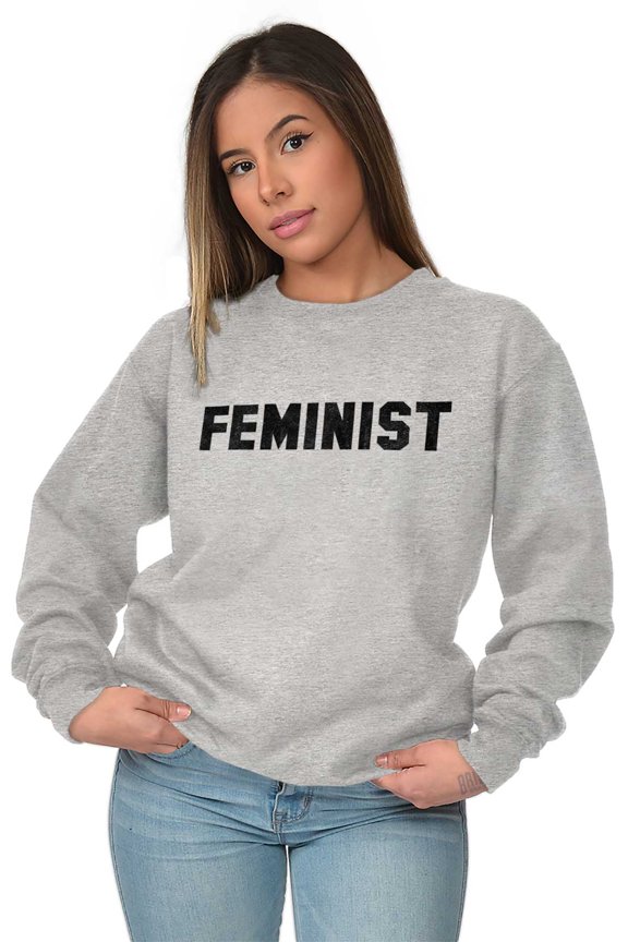 Feminist Woman Political Equality Women Crewneck Sweatshirt Brisco Brands S