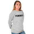 thumbnail image 1 of Feminist Woman Political Equality Women Plus Size Long Sleeve Graphic Tee Brisco Brands 3X, 1 of 5