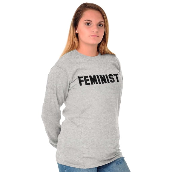 Feminist Woman Political Equality Women Plus Size Long Sleeve Graphic Tee Brisco Brands 3X
