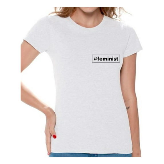 Feminist Women's Shirt International Women's Day Comfortable Graphic Short Sleeve Tshirt Black Print