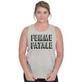 thumbnail image 1 of Femme Fatale Girly Rude Sassy Cute Tank Top Tee Shirt Women Brisco Brands L, 1 of 6