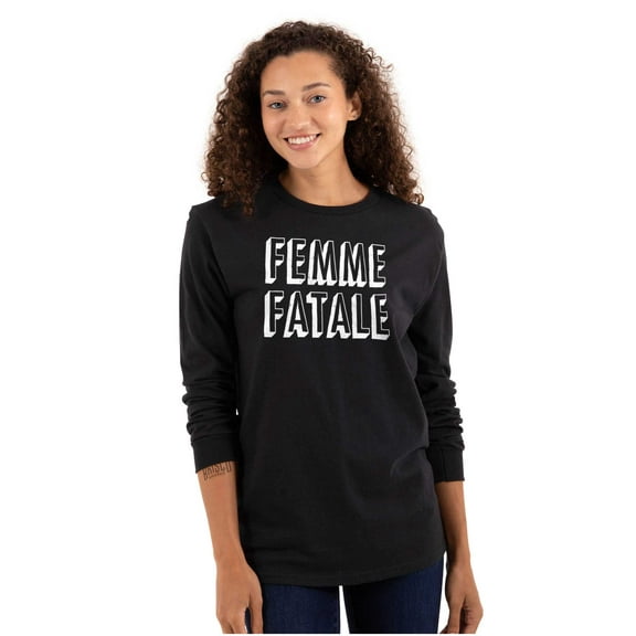 Femme Fatale Girly Rude Sassy Cute Women's Long Sleeve T Shirt Brisco Brands S