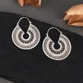 thumbnail image 1 of Femme Jam 925 Sterling Silver Minimalistic Designer Dangle Drop Hoop Earrings for Women, 1 of 8