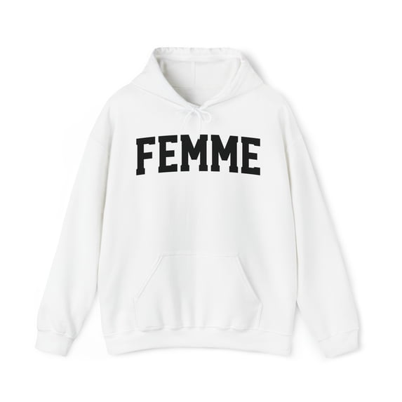 Femme Pride 70s Retro Hoodie, Gifts, Hooded Sweatshirt