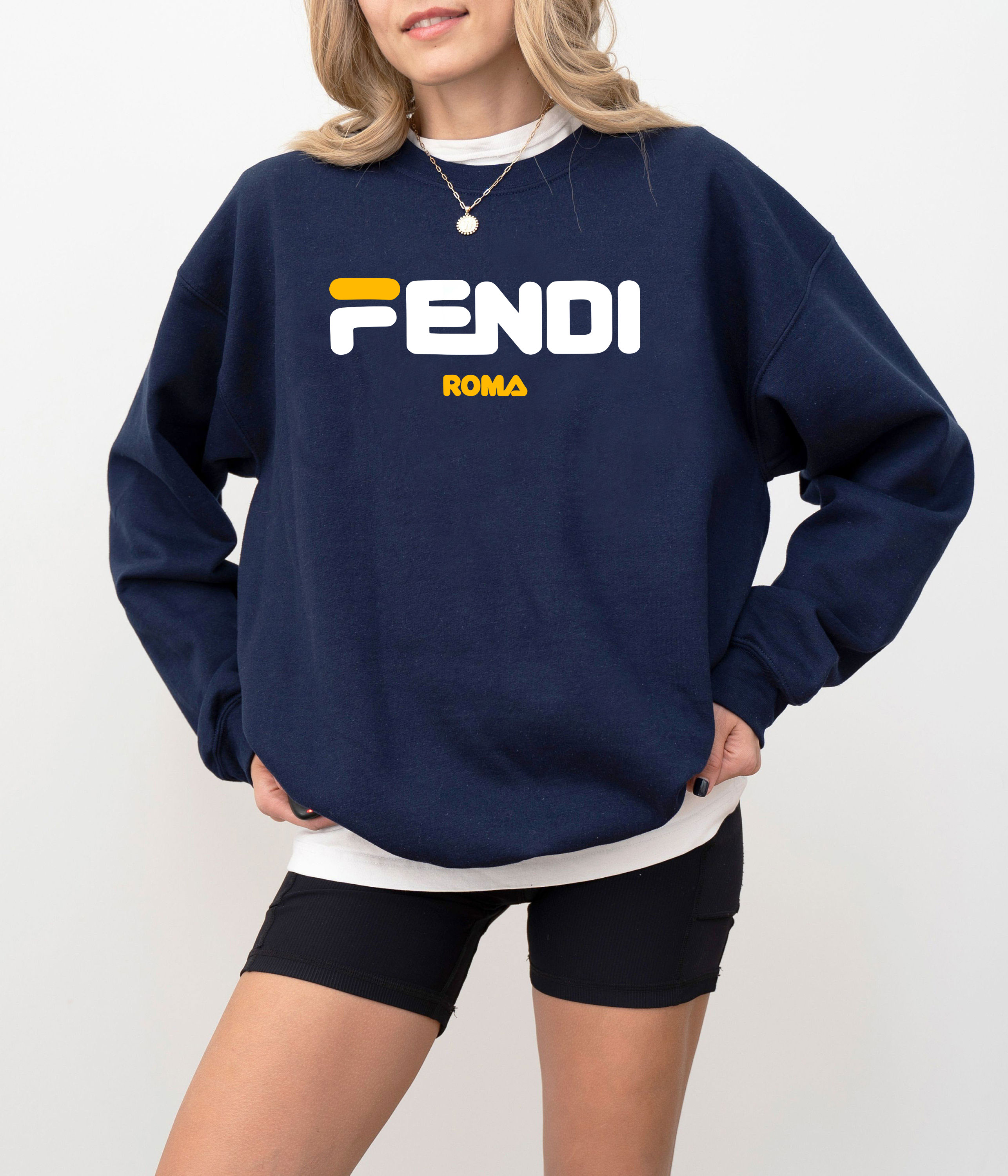 Fen.Di Mania X Fi.La Graphic Logo Tee, Fen.Di Luxury Brand Shirt