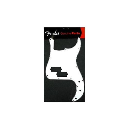 Fender 3-Ply 13-Hole Pickguard for Mexico Precision Bass Guitar, White