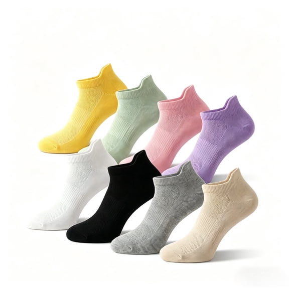 TRANSLINK 8-Pack Low Cut Ankle Socks for Women No-Show Invisible Casual Breathable Athletic Socks Bulk for Sports Daily Wear