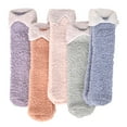 thumbnail image 1 of TRANSLINK 5 Pcs Fuzzy Socks for Women Cuffed Cloud-Feel Breathable Indoor and Outdoor General-Purpose Winter Socks, 1 of 7