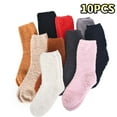 thumbnail image 1 of TRANSLINK 10 Pcs Fuzzy Socks for Women Fluffy Home Sleeping Cozy Warm Socks, 1 of 8