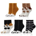 thumbnail image 1 of TRANSLINK 6 Packs Womens Cat Fuzzy Socks Warm Cozy Soft Winter Slipper Socks Gift Size 5-9, 1 of 11