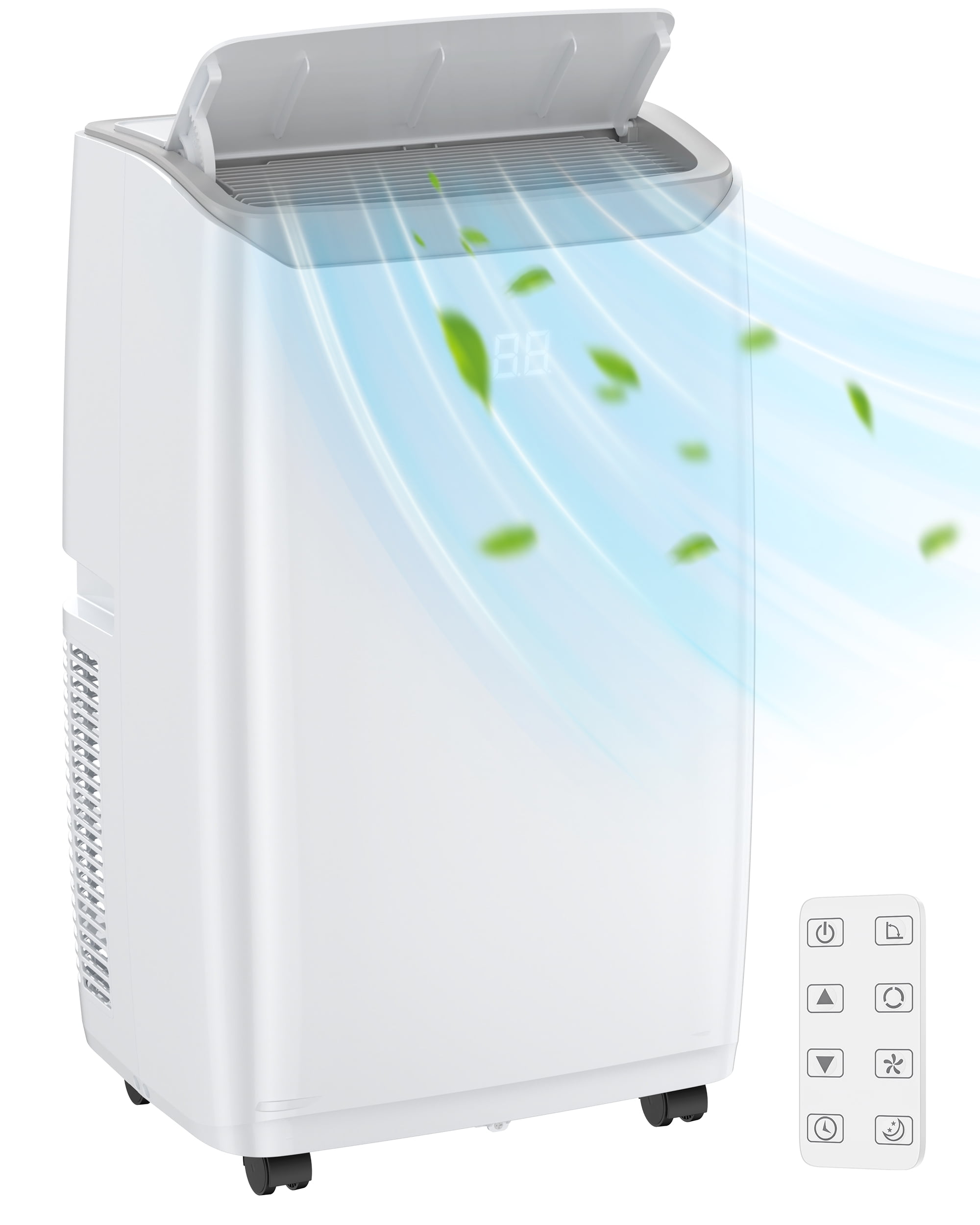 Fenbeli 12000 BTU ASHRAE 3-in-1 Portable Air Conditioner for 450 Sq.Ft with Remote Control, White