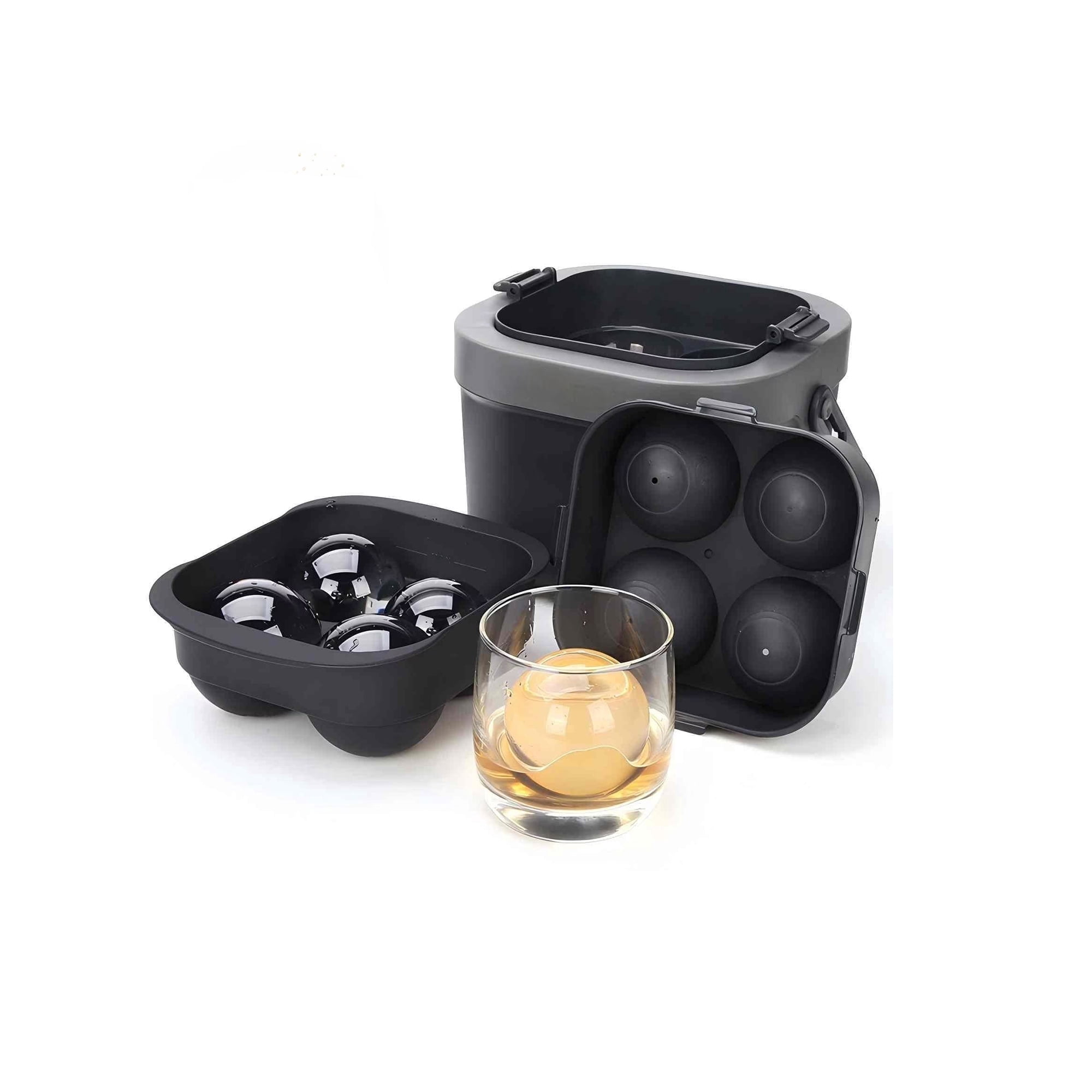 RUIE 2.4" Large Ice Ball Maker Mold, Universal Sphere Tray for Whiskey, Cocktails, Coffee & DIY Drinks, Slow-Melting BPA Free Silicone, Fun Kitchen Gadgets for Home Bar & Parties