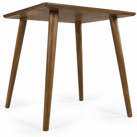 Fenbeli 27.5 Inch Small Square Wooden Dining Table for 2-4 People Space-Saving Dining Room Table, 27.5" x 27.5" x 29.5"Weight Footprint, Walnut