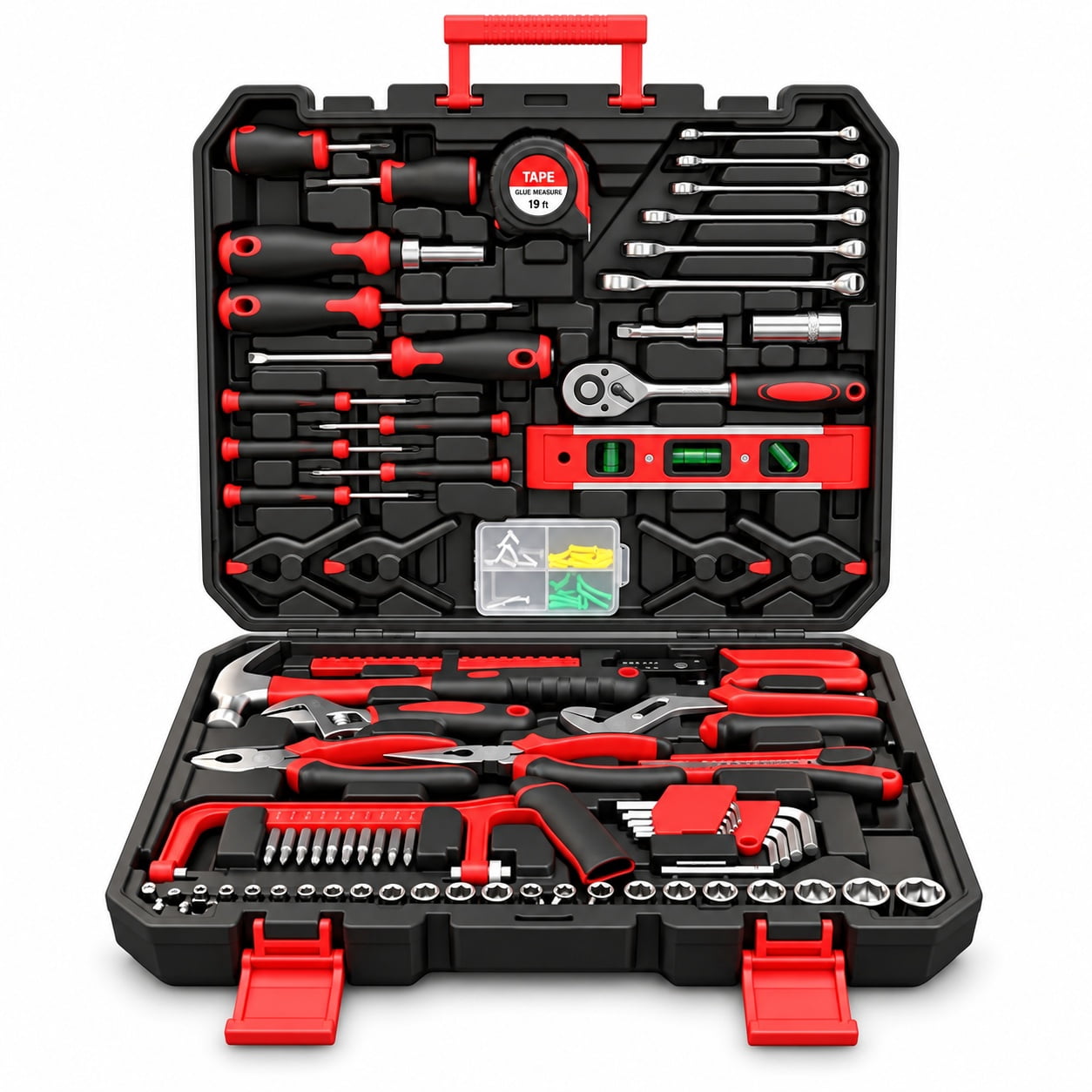Representative product-family photo: Fenbeli 328-Piece Home Tool Kit with Socket Wrench Ratchet Pliers Screwdrivers and Portable Carrying Case for Household. Pictured option and availability are unverified.