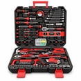 thumbnail image 1 of Fenbeli 328-Piece Home Tool Kit with Socket Wrench Ratchet Pliers Screwdrivers and Portable Carrying Case for Household DIY Auto Repair, 1 of 10