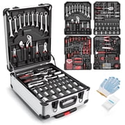 Fenbeli 399-Piece Mechanic Tool Set with Socket Set and Wrench Set in Chrome Vanadium Steel for Home and Auto Repair with Silver Aluminum Trolley Case