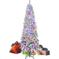 thumbnail image 1 of Fenbeli 6ft Pencil Prelit Christmas Tree with 250 LED Lights Artificial Slim Christmas Tree with Stand, 1 of 8