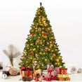 thumbnail image 1 of Fenbeli Pre-Lit Artificial Christmas Tree 6ft with 300 Clear Incandescent Mini Lights, Indoor Green, 1 of 9