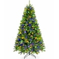 thumbnail image 1 of Fenbeli 7ft Pre-Lit Artificial Christmas Tree, Hinged Xmas Tree with 400 Multi-Color LED Lights, 1 of 7