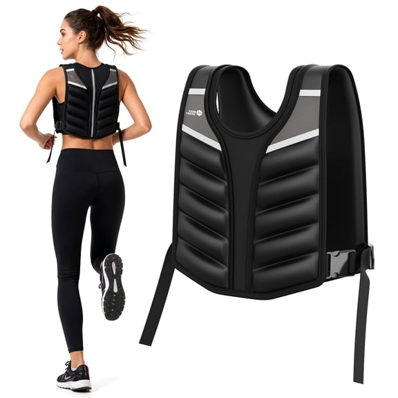 Fenbeli Adjustable Weighted Vest 22 lbs for Men and Women, Fitness Workout Weight Vest with Removable Sand Bags for Strength Training Running Walking, Slim Fit Exercise