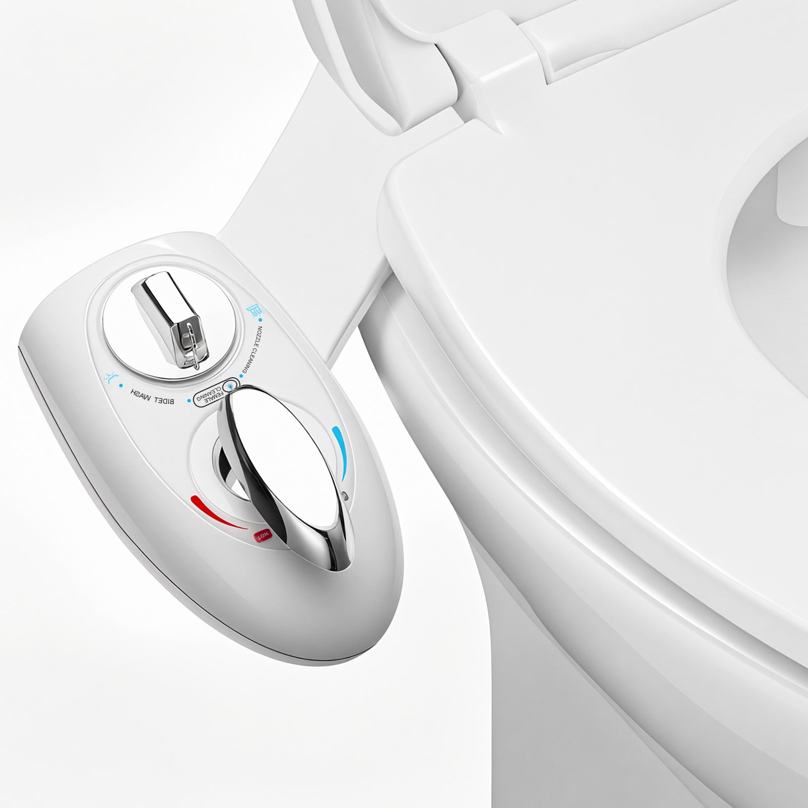 Fenbeli Bidet Attachment for Toilet, Hot and Cold Water Dual Nozzle Bidet with Self-Cleaning, Non-Electric Fresh Water Sprayer for Feminine Wash