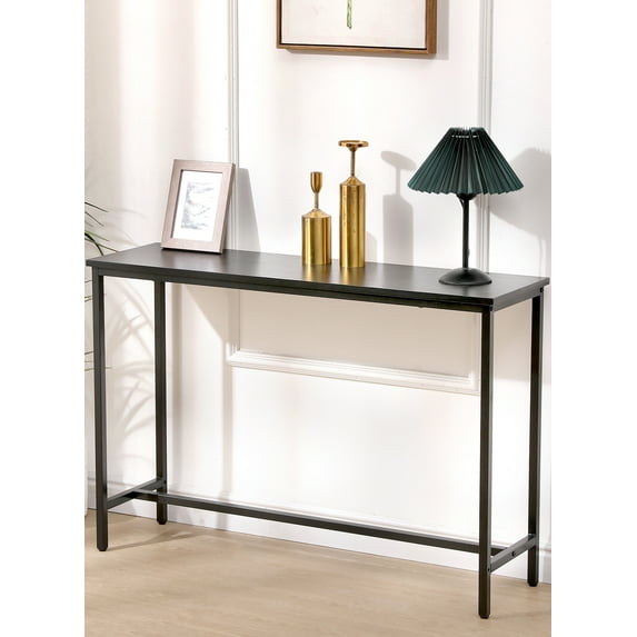 Fenbeli Console Table Modern Entryway Table with Durable Black Metal Frame