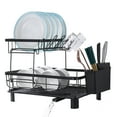 thumbnail image 1 of Fenbeli Dish Drying Rack Stainless Steel, 2-Tier Detachable Dish Rack with Drain Board Tray, Black, 1 of 10